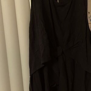 Lulus Washed Black Sleeveless Tie-Front Midi Dress